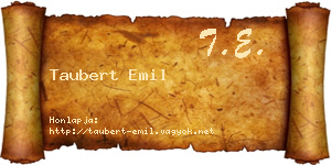 Taubert Emil névjegykártya